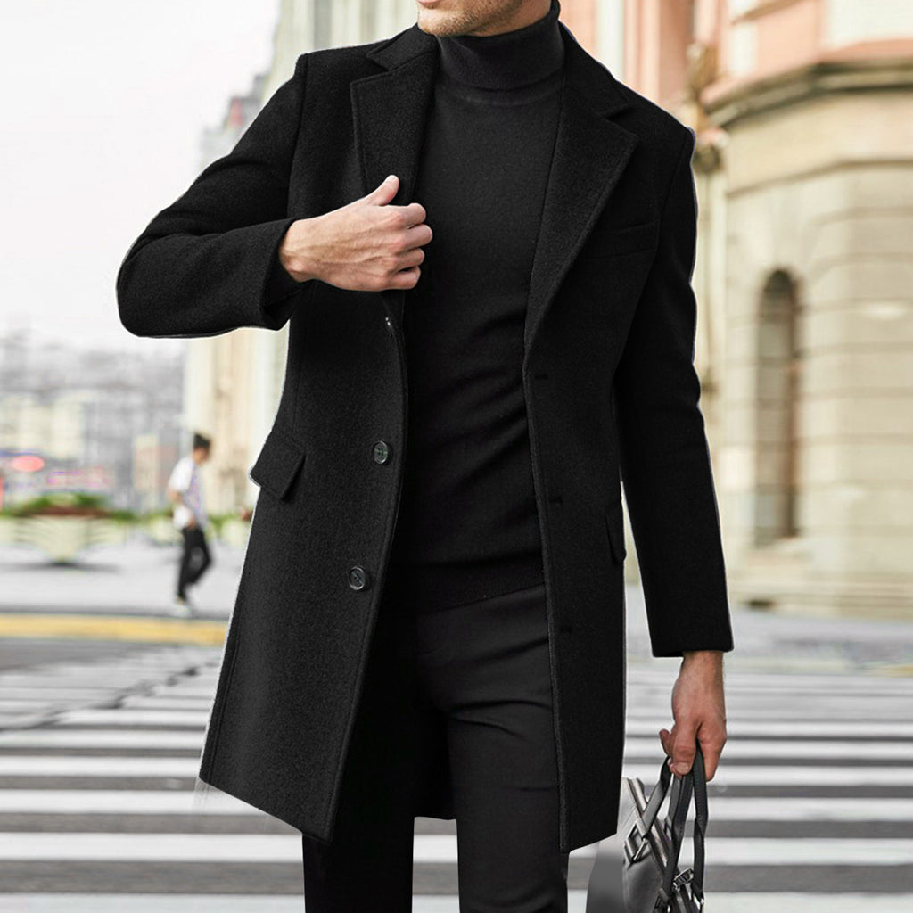 Men’s Woolen Leisure Blazer Coat
