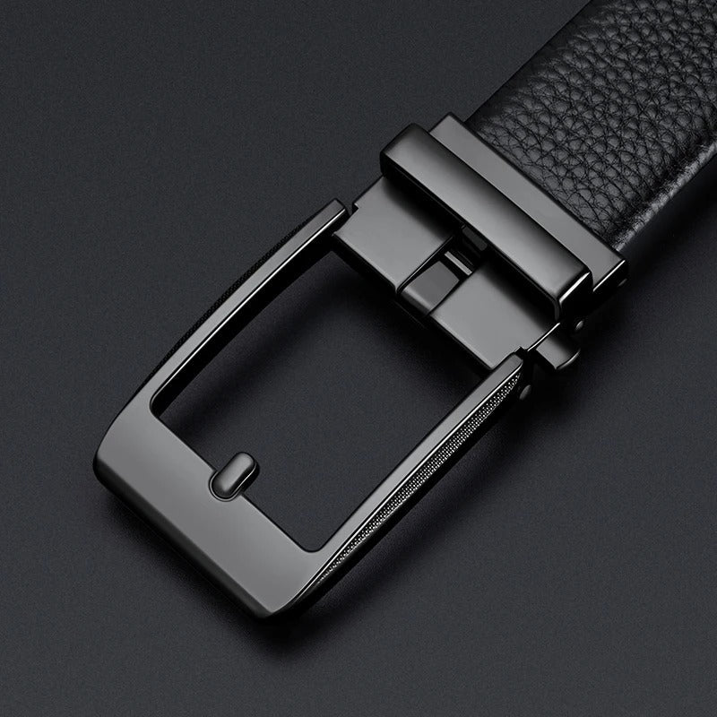 Men's Cowhide Leather Belt | Durable Buckle