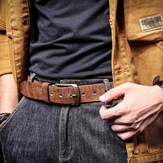 Men's Italian Cowhide Leather Belt - Classic Casual Smart Fit