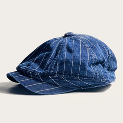 Men’s Pinstripe Newsboy Cap – Vintage Flat Cap