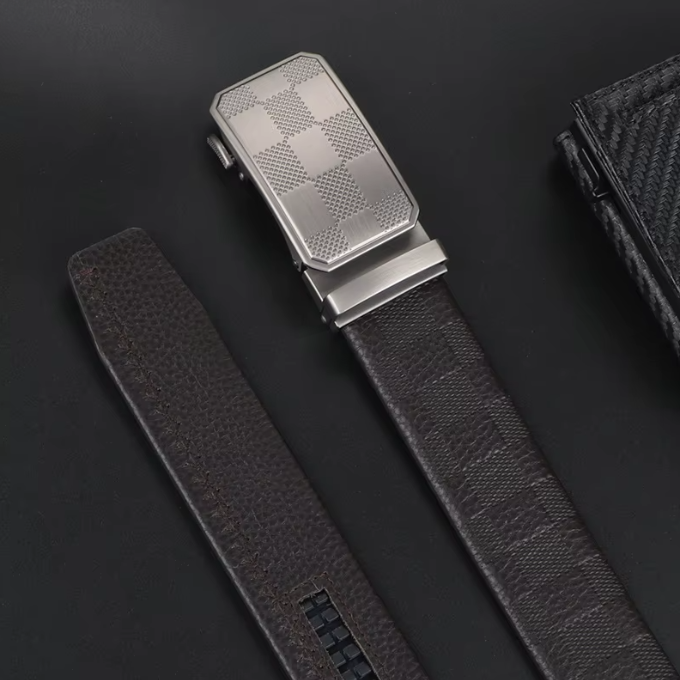 Men Cowhide Leather Belt | Automatic Buckle