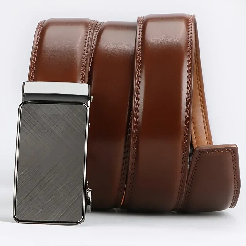 Men's Cowhide Leather Belt | Automatic Buckle