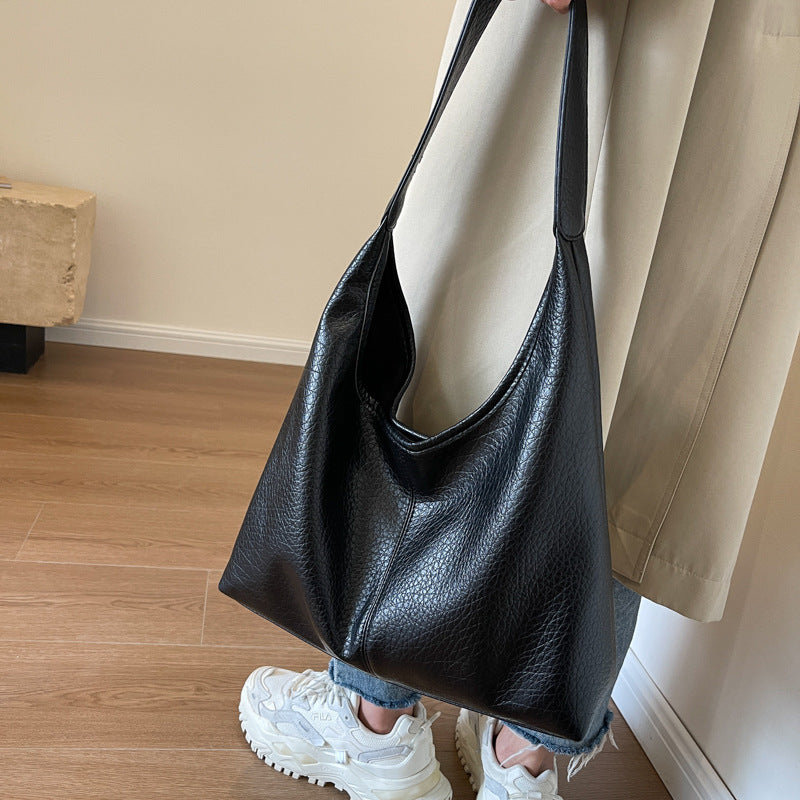 Women’s Large PU Leather Handbag & Wallet Set