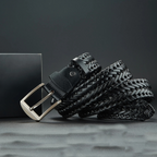 Men's Braided Cowhide Leather Belt