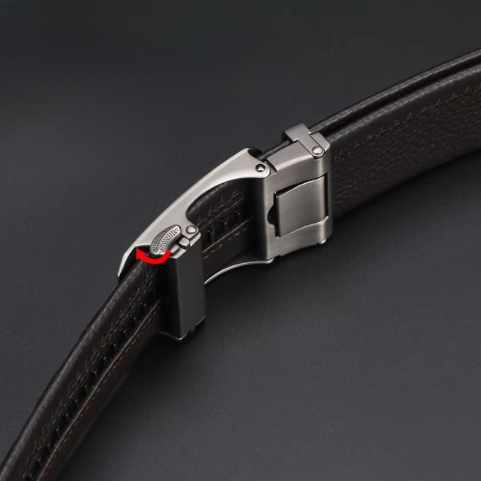 Men Cowhide Leather Belt | Automatic Buckle