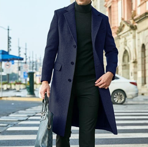 Men’s Woolen Leisure Blazer Coat