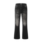 Black jeans on a white background