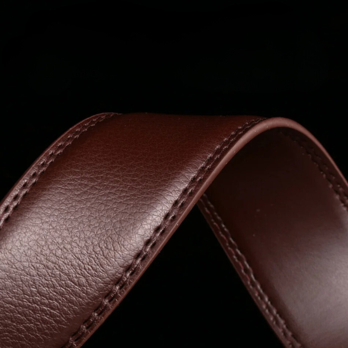 Men's Cowhide Leather Belt | Geometric Buckle
