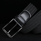 Men's Braided Leather Belt with Cowhide