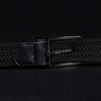 Men's Braided Leather Belt with Cowhide