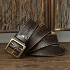 Men's Cowhide Leather Belt Classic Dress Casual Buckle