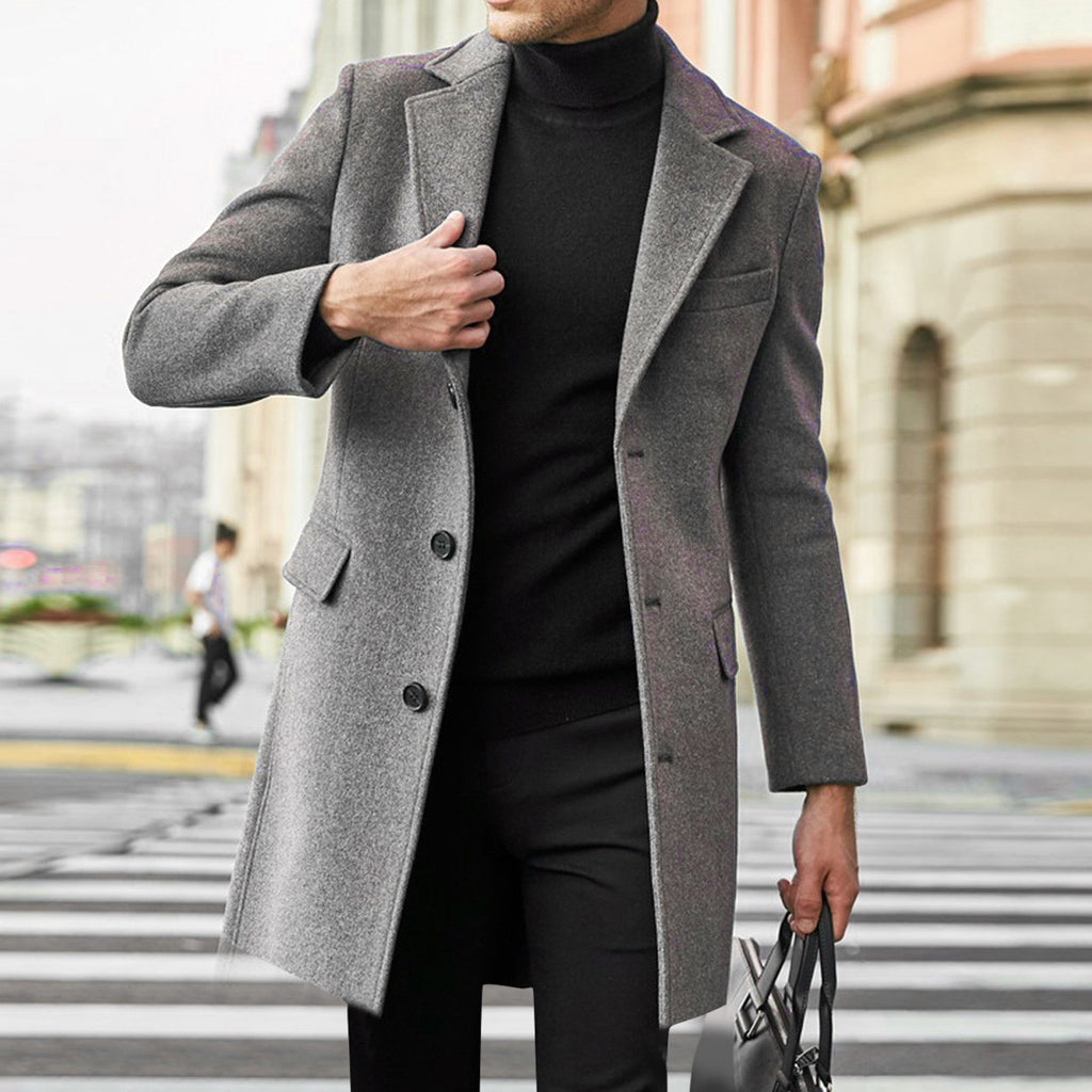 Men’s Woolen Leisure Blazer Coat