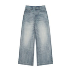 Men’s Light Blue Washed Jeans – Stretch Straight Casual Fit
