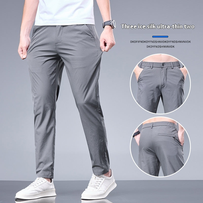 Men’s Ice Silk Casual Lightweight Pants