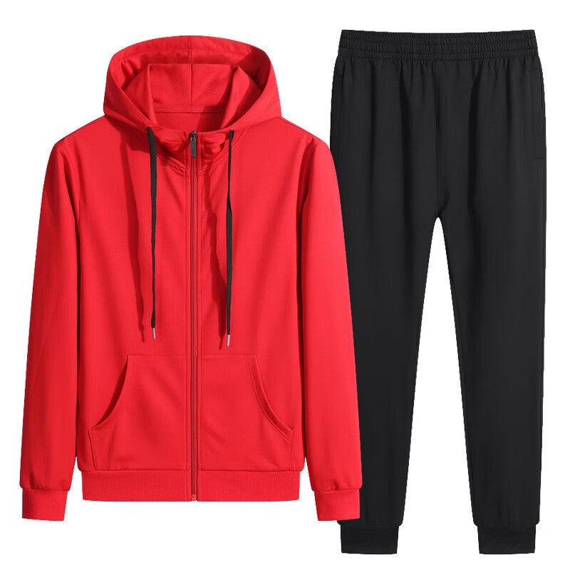 Men’s Stand Collar Cardigan Sports Two-Piece Set