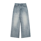 Men’s Light Blue Washed Jeans – Stretch Straight Casual Fit