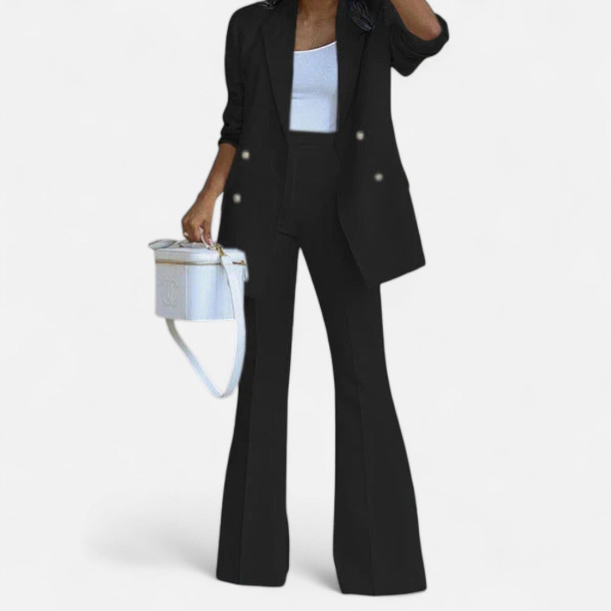Women's Double Breasted Pantsuit Ensemble | Spring Suit Set