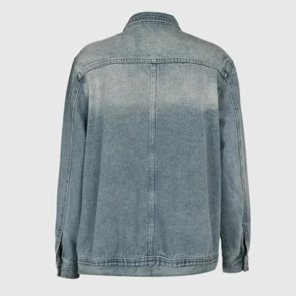 Women's Asymmetrical Denim Jacket | Oversized Streetwear Coat