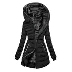 Women's Asymmetrical Hooded Puffer Coat | Adrienne Winter Jacket