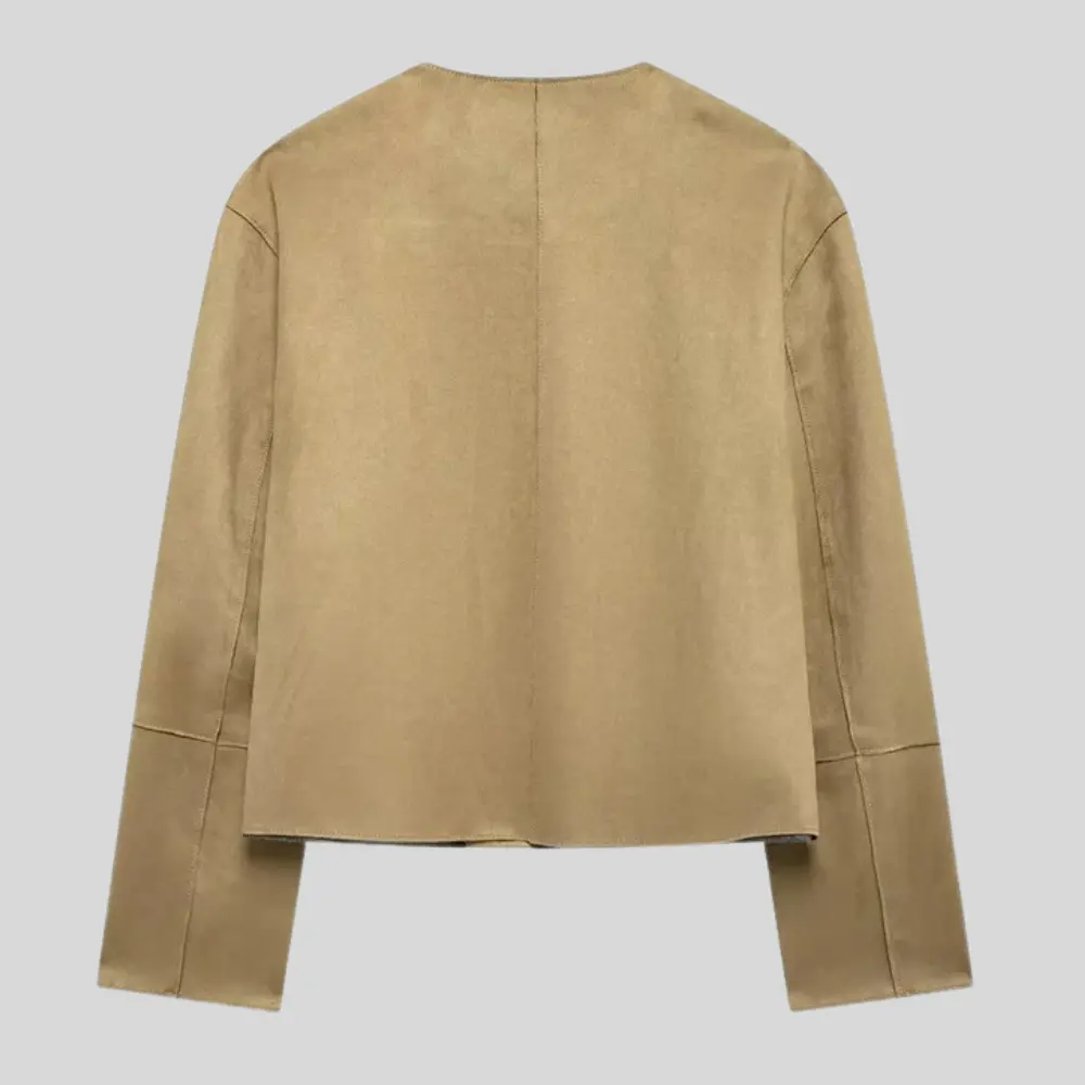 Women's Autumn Suede Jacket | Soft Cozy Casual Coat