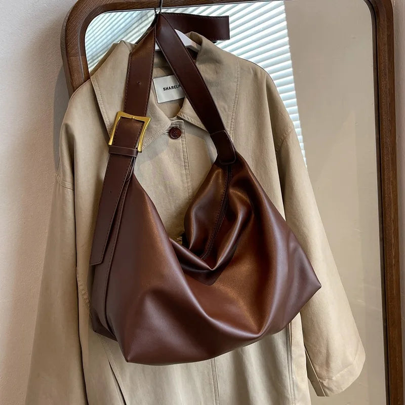 Women's Vintage Boston Bag – Pillow Design Chic Handbag