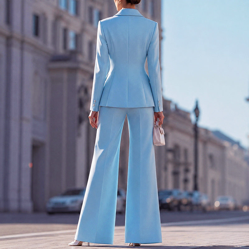 Women's Tailored Suit Set | Wide Shawl Collar Suit