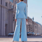 Women's Tailored Suit Set | Wide Shawl Collar Suit