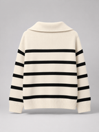 Women’s Striped Half-Zip Knit Sweater