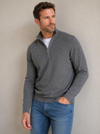 Men’s Wool Blend Half-Zip Knit Sweater