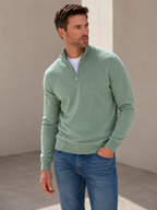 Men’s Wool Blend Half-Zip Knit Sweater