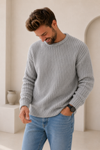 Men’s Chunky Knit Sweater – Warm Casual Jumper