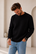 Men’s Chunky Knit Sweater – Warm Casual Jumper