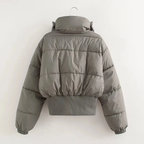 Women's Cropped Puffer Jacket | Warm Padded Winter Coat