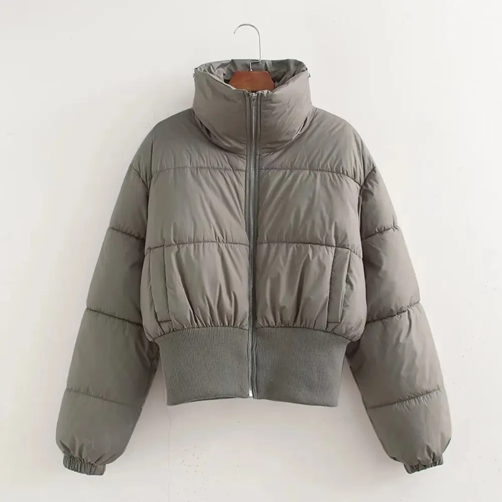 Women's Cropped Puffer Jacket | Warm Padded Winter Coat