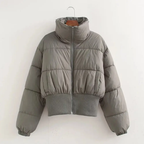 Women's Cropped Puffer Jacket | Warm Padded Winter Coat