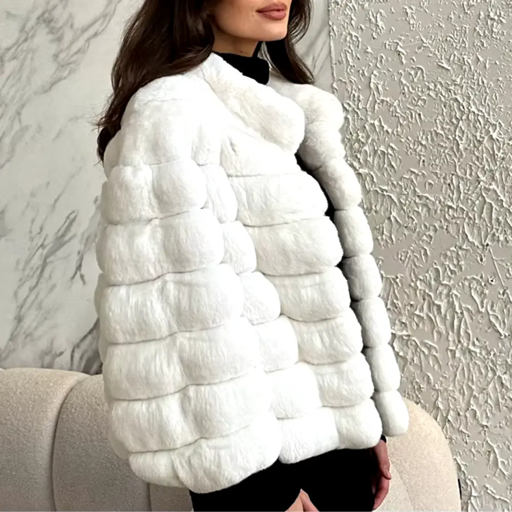 Women's Amelie Faux Fur Coat | Chic Short Boxy Jacket