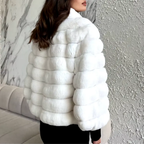 Women's Amelie Faux Fur Coat | Chic Short Boxy Jacket