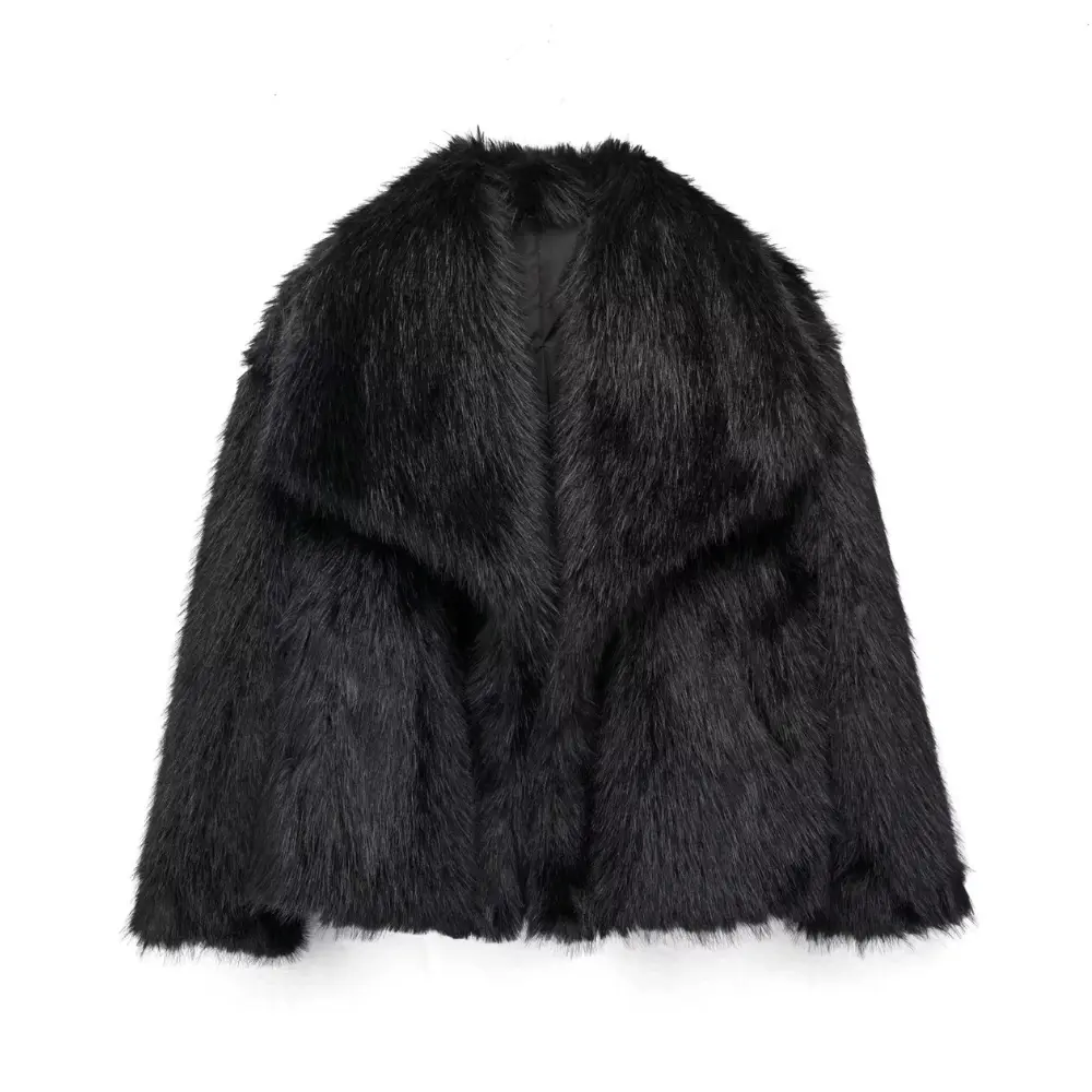 Women's Glam Faux Fur Jacket | Cozy Evening Outerwear