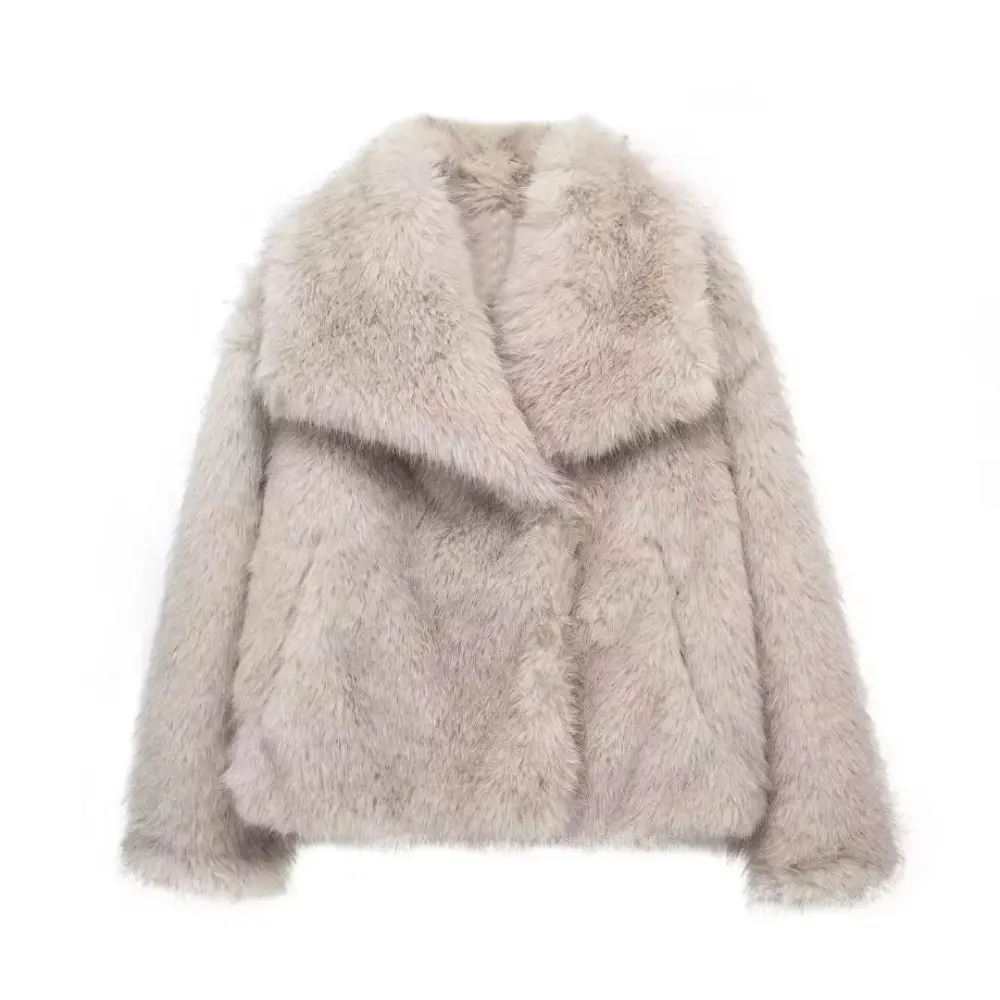 Women's Glam Faux Fur Jacket | Cozy Evening Outerwear
