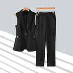 Women's Sleeveless Blazer & Pants Set | Chic Tailored Outfit