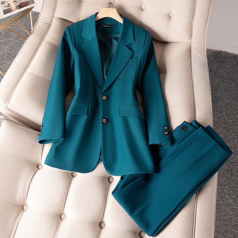 Women's Tailored Pant Suit Set | Structured Blazer & Trousers