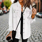 Women's Classic Lightweight Denim Jacket | Oversized Cotton Coat