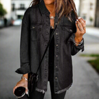 Women's Classic Lightweight Denim Jacket | Oversized Cotton Coat