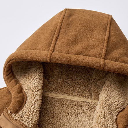 Men's Sherpa-Lined Fleece Hoodie – Fur-Lined Hood Coat