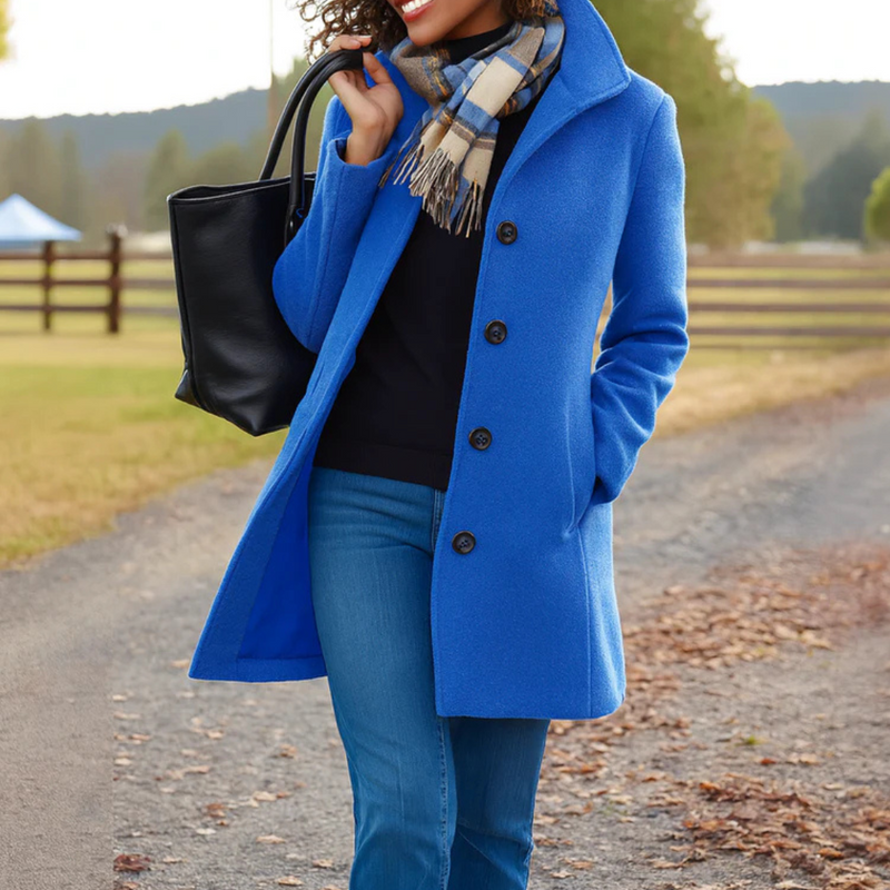 Women's Connie Classic Coat | Elegant Button-Up Outerwear