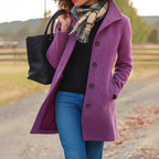 Women's Connie Classic Coat | Elegant Button-Up Outerwear