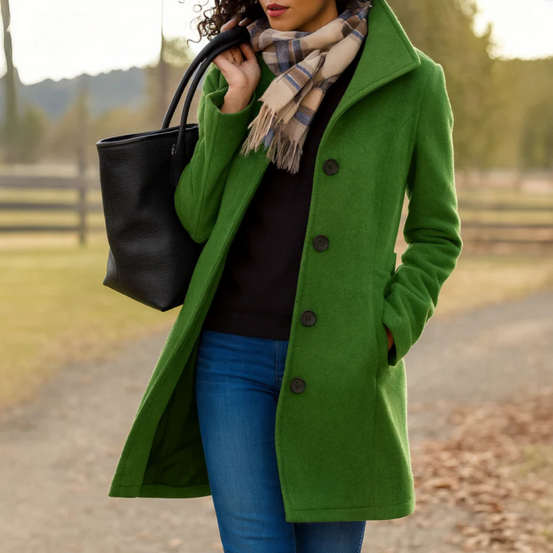 Women's Connie Classic Coat | Elegant Button-Up Outerwear