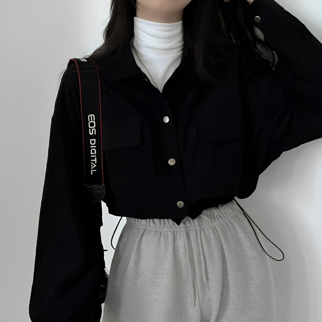Women's Corduroy Drawstring Short Jacket | Fall Coat
