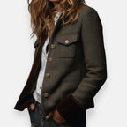 Women's Corrie Tweed Jacket | Velvet Accent Coat