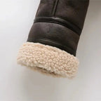 Women's Sophia Plush Lined Leather Jacket | Warm Winter Shearling Coat